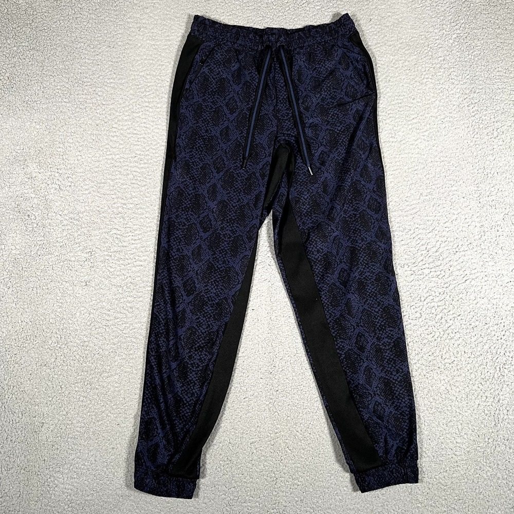 Athleta Pants Womens 4 Blue‎ Brooklyn Jogger Snake Skin Elastic Waist Drawstring